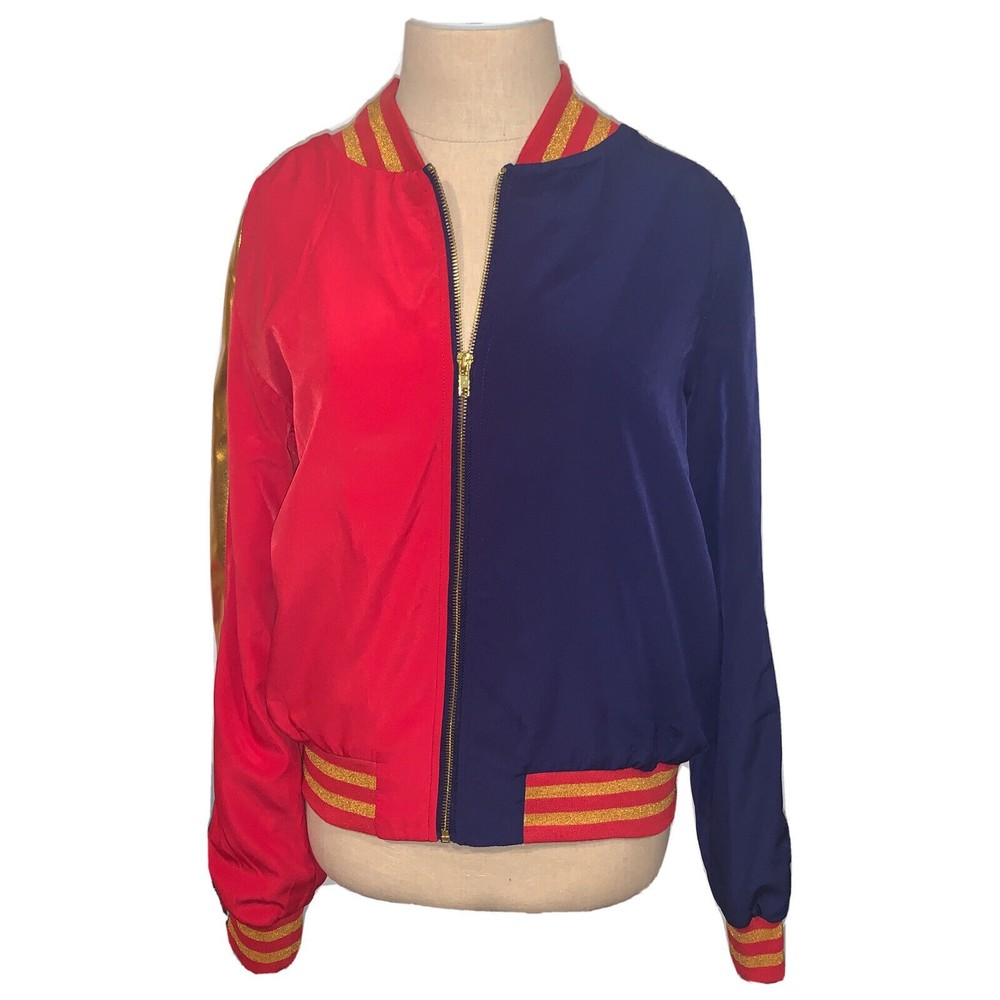 Suicide Squad Jacket Womens Large The Joker DC Marvel Universe Full Zip Adult